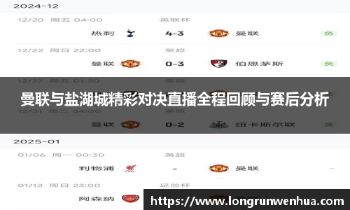 曼联与盐湖城精彩对决直播全程回顾与赛后分析